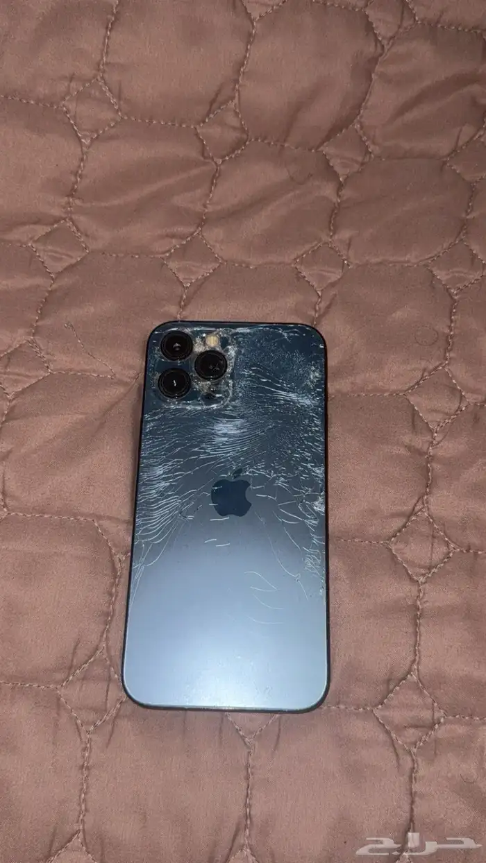 ايفون 12 برو ماكس ازرق مساحته 128 نسبه البطاريه 73 0