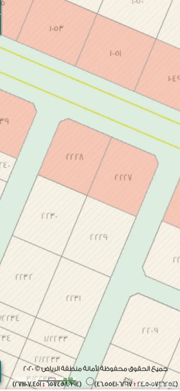 ارض تجارية للاستثمار مخطط 3020 0