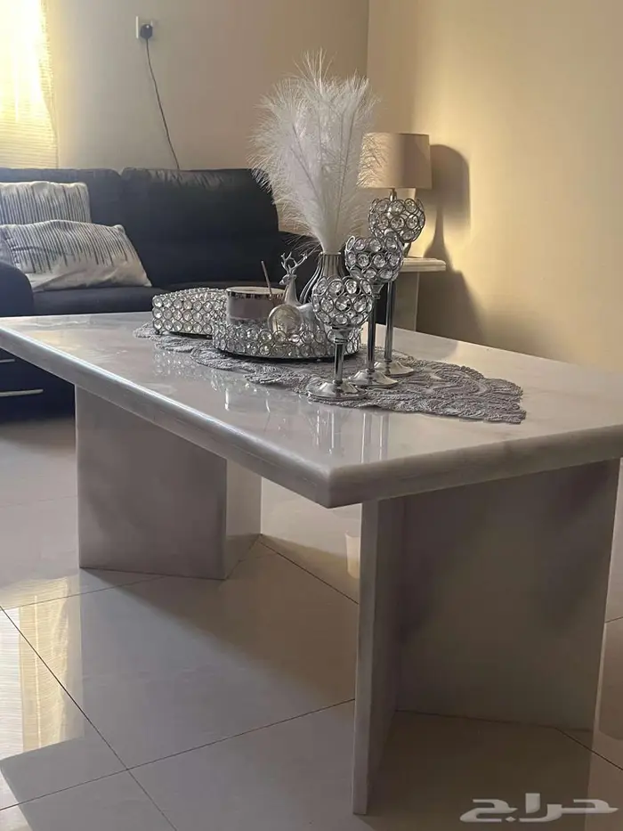 طاولات رخام كمال باشا ابيض 0