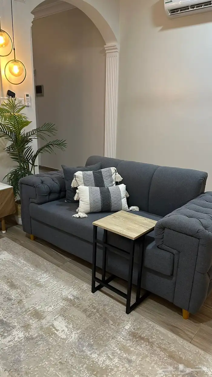 طقم كنب L مع قطعة جانبية نظيف و شبه جديد 1