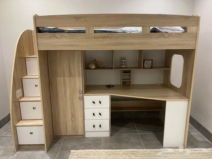 سرير نوم اطفال مع خزائن 3