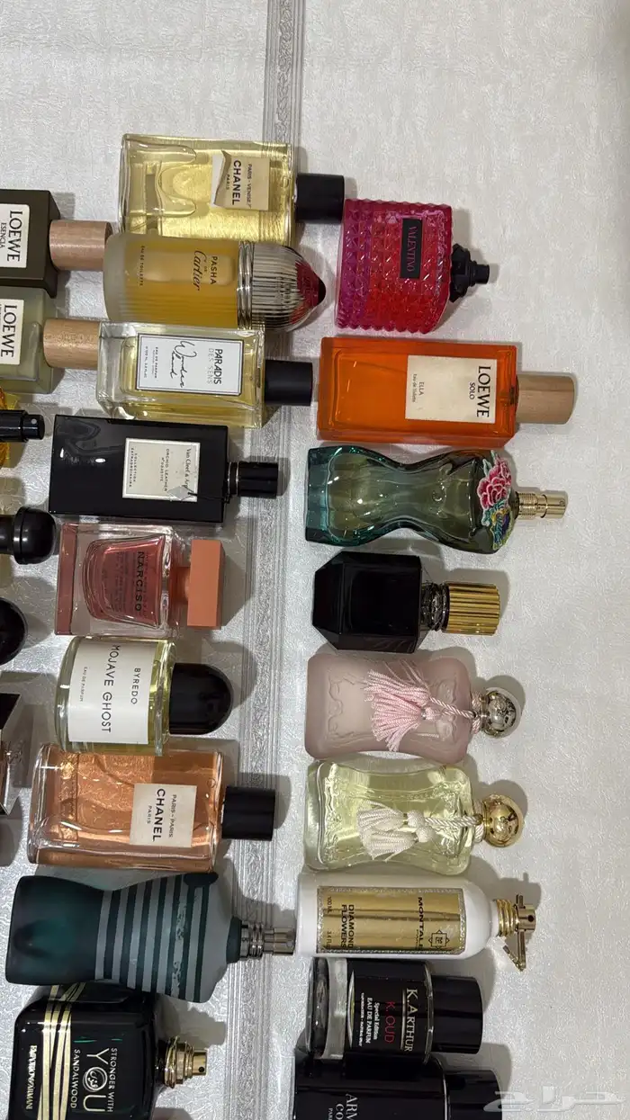 عطور ماركات اصليه بدون كراتين استوكات جديده بربع القيمه 36