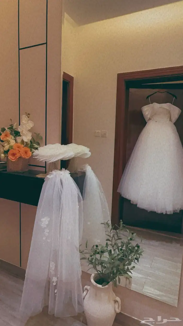فستان عروس وطرحة 0