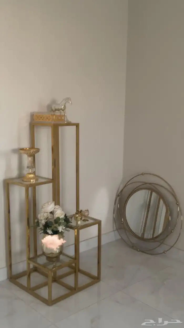 مدخل للبيع مع مراية لون ذهبي 2