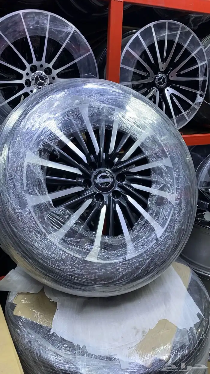 جنوط وكفرات نيسان بلاتينيوم موديل 2025 مقاس 22 اصلي وكاله 0