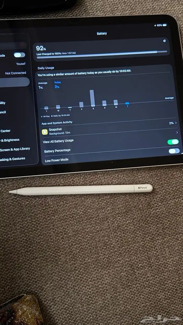 ايباد مع قلم ابل 3