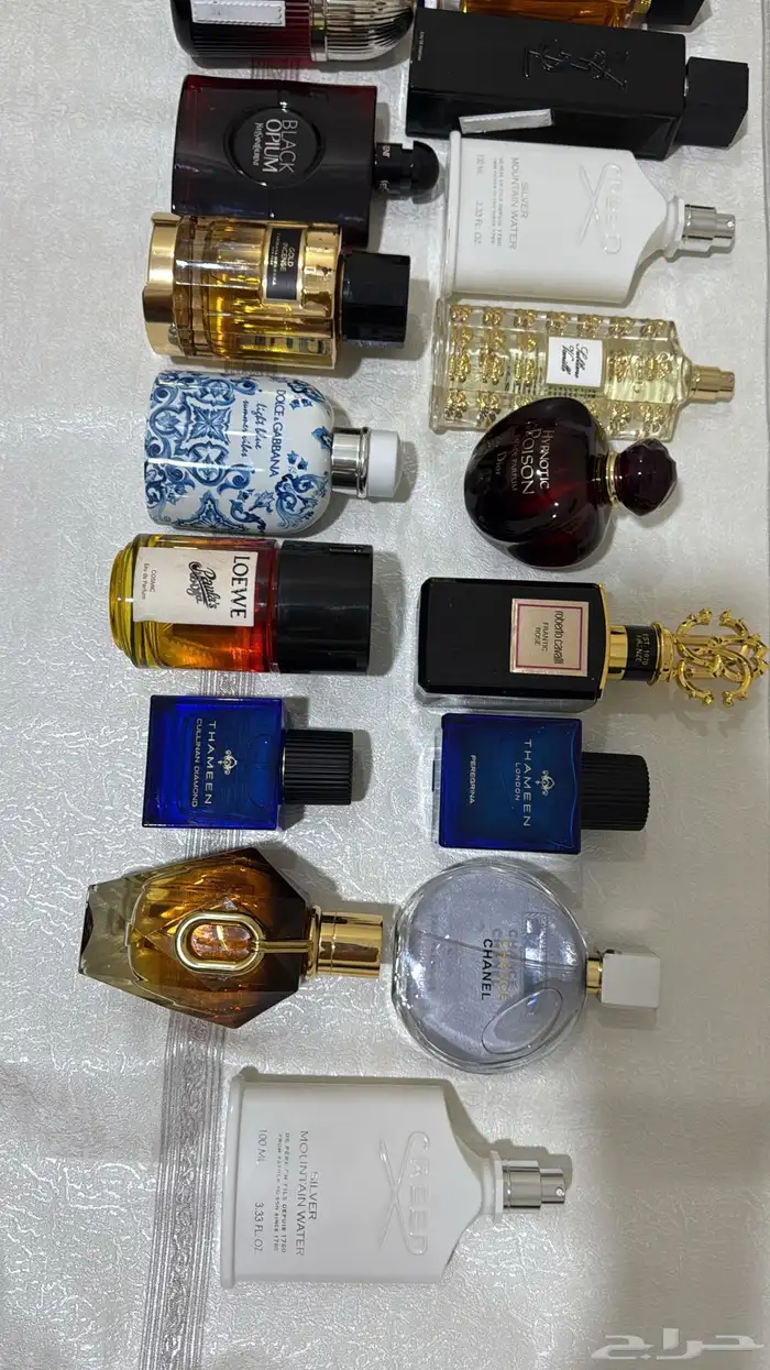 عطور ماركات اصليه بدون كراتين استوكات جديده بربع القيمه 23