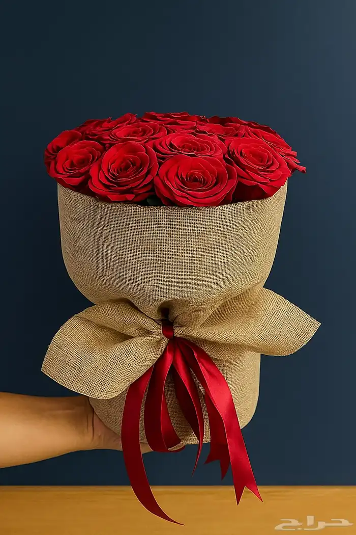 باقة ورد طبيعي بتغليف فخم ب 99 ريال 0