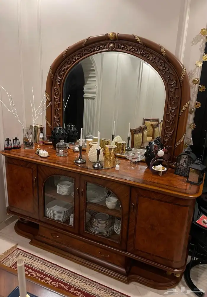 طاوله طعام مع دولاب صحون 2