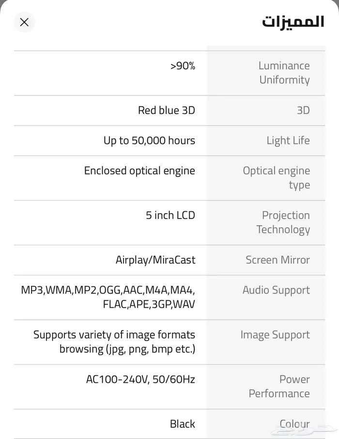 افضل جهاز عرض بروجيكتور Everycom YG710W 10