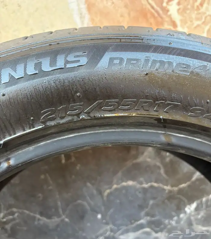 كفرات هنكوك مقاس 215 55 17 تاريخ 24 طقم مقاس17 16