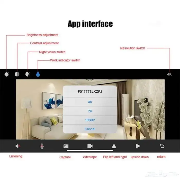اصغر كاميرا بحجز الزر عن بعد وضوح عالي 4