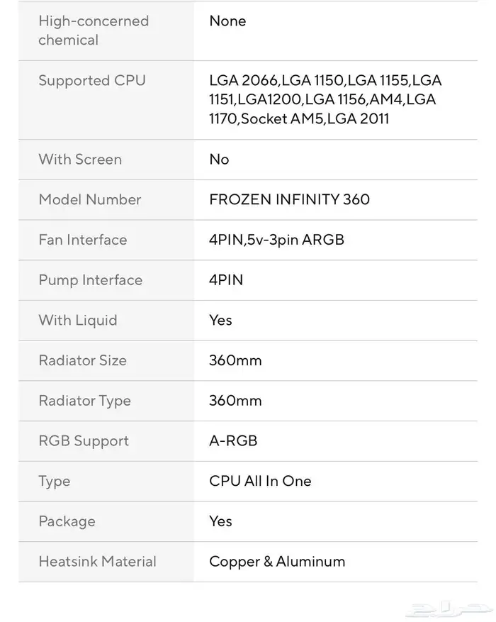 مبرد مائي thermolight 6