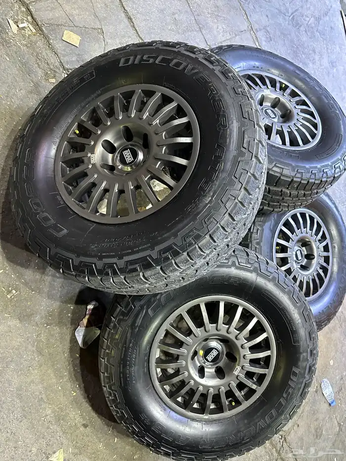 كفرات نص حجري كوبر امريكي مع جنوط برايد 6 مسمار اصلي مقاس17 0