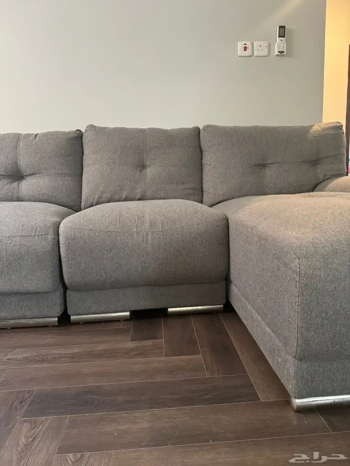 كنب رمادي متصل 3 قطع سيتي دبليو 4