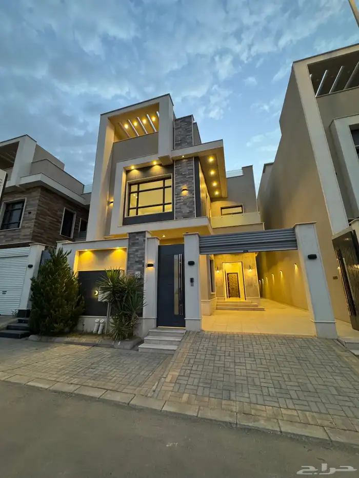 للبيع فيلا مودرن دورين وملحق بحي راقي واصل جميع الخدمات 1