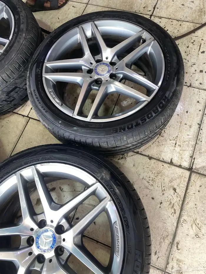 طقم جنوط مورسدس مقاس 19 اصليه وكاله معا مفرات نكسن 3