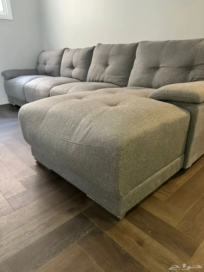 كنب رمادي متصل 3 قطع سيتي دبليو 1