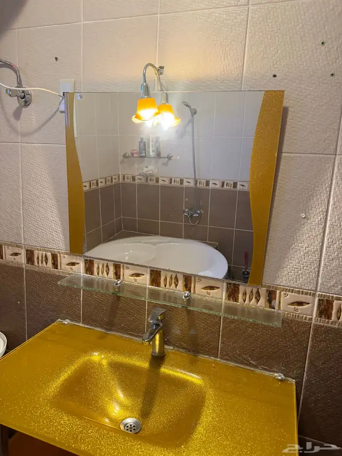 حوض مغسلة زجاج مع مرايا 0