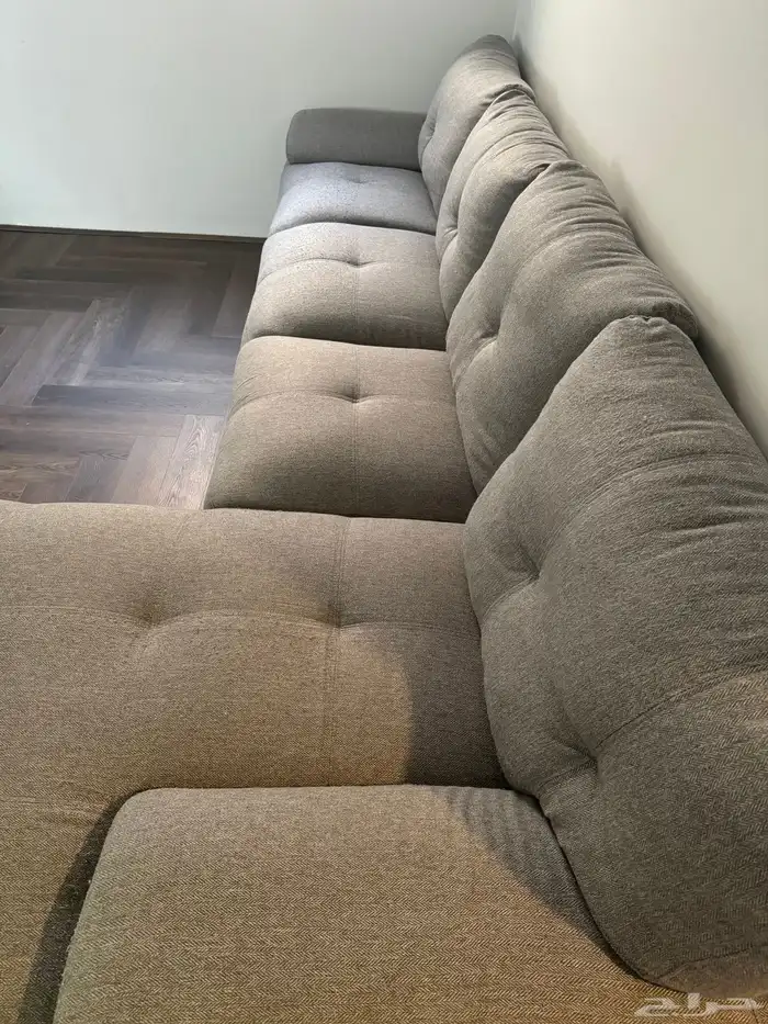 كنب رمادي متصل 3 قطع سيتي دبليو 5