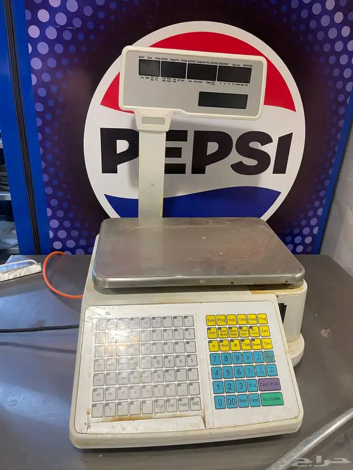 ميزان رقمي ديجيتال شاشة امامية وخلفية مع طابعة سعر داخلية 0