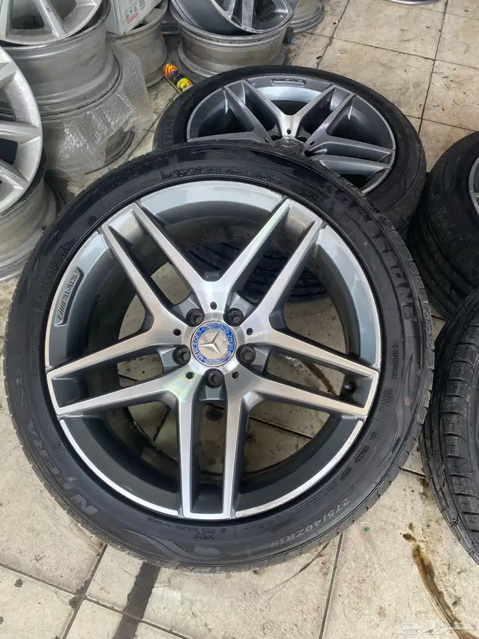 طقم جنوط مورسدس مقاس 19 اصليه وكاله معا مفرات نكسن 0