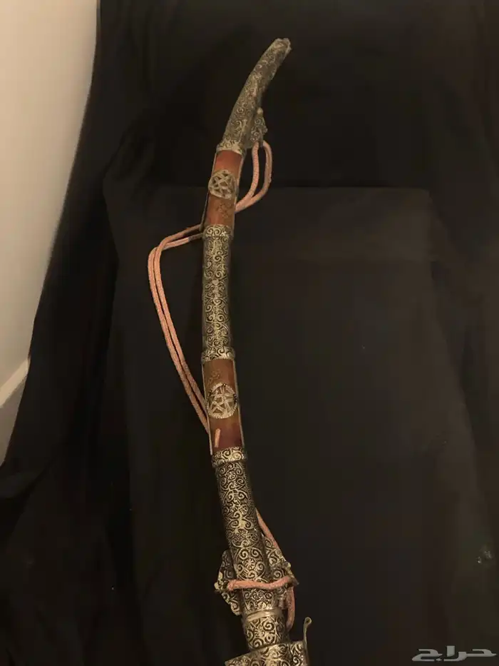 سيف قديم مغربي السله حاده ومنقوشه والجراب مزخرف نقش 4