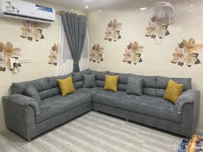 كنب زاويه رمادي 0