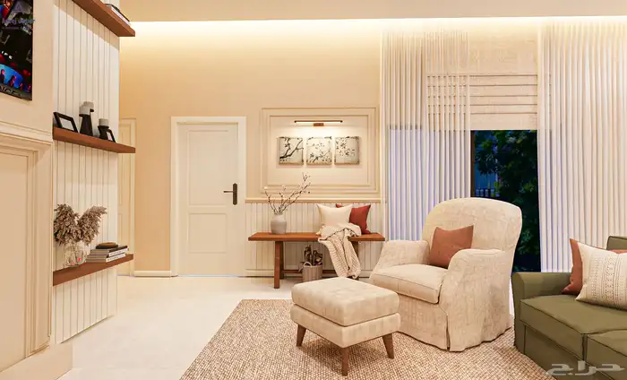 تصميم داخلي لصالات معيشه 4