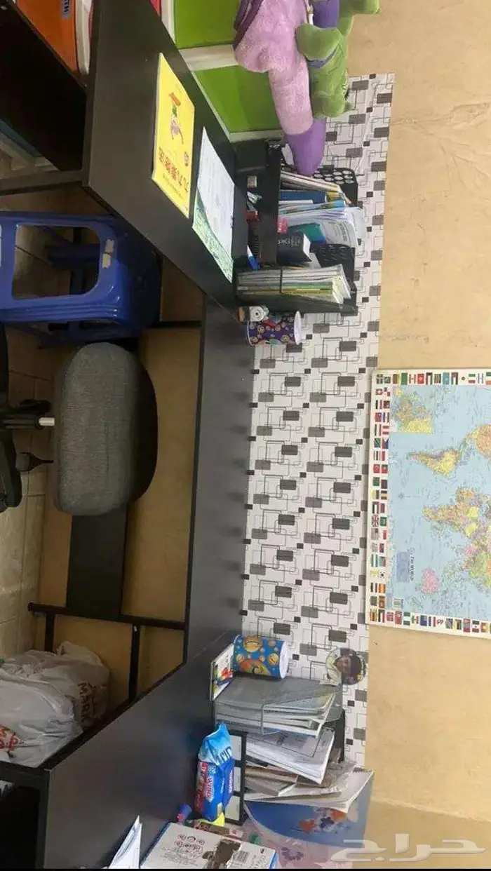 مكتبه طاولة مكتب كبير على حرف U مقاسات 180 100 75 18