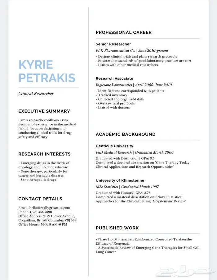 تصميم سيرة ذاتية احترافية CV 4