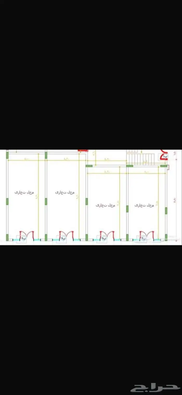 ايجار اربع محلات بجازان حي النور 2