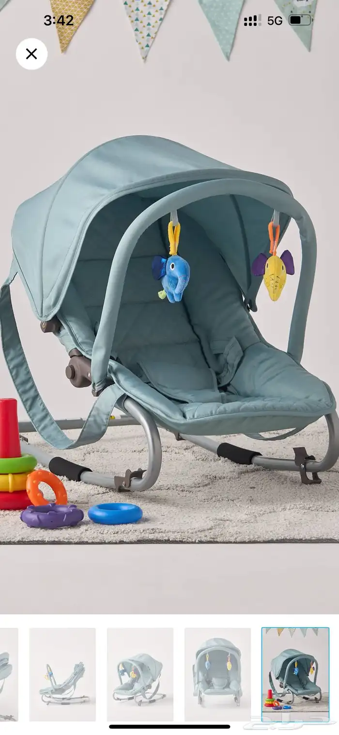 كرسي أطفال هزاز بثلاث حركات جلوس تام وجلوس وفيه ميله 0