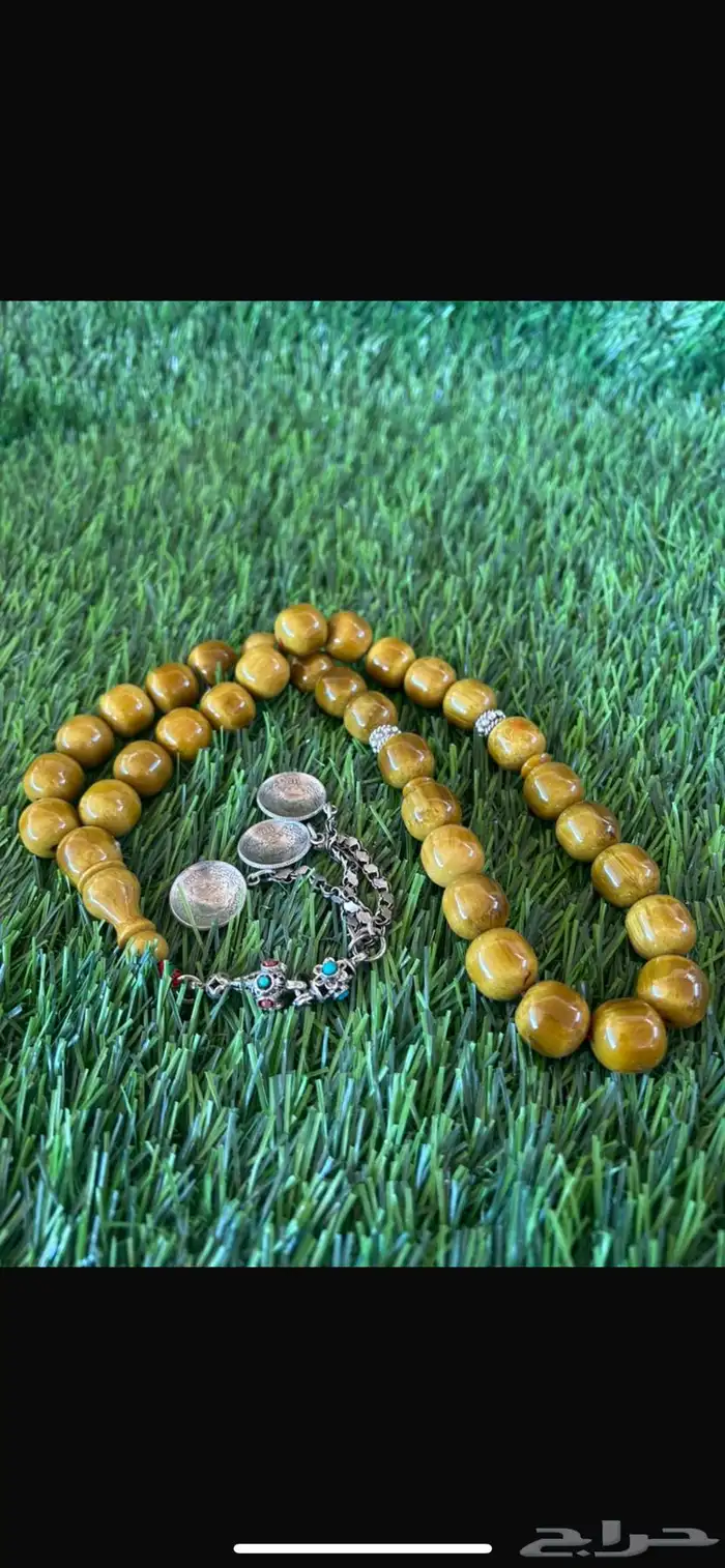 سبحه مسباح كركوشة شرابه فضه فاتوران مسكي إكسسوارات خاتم حجر 4