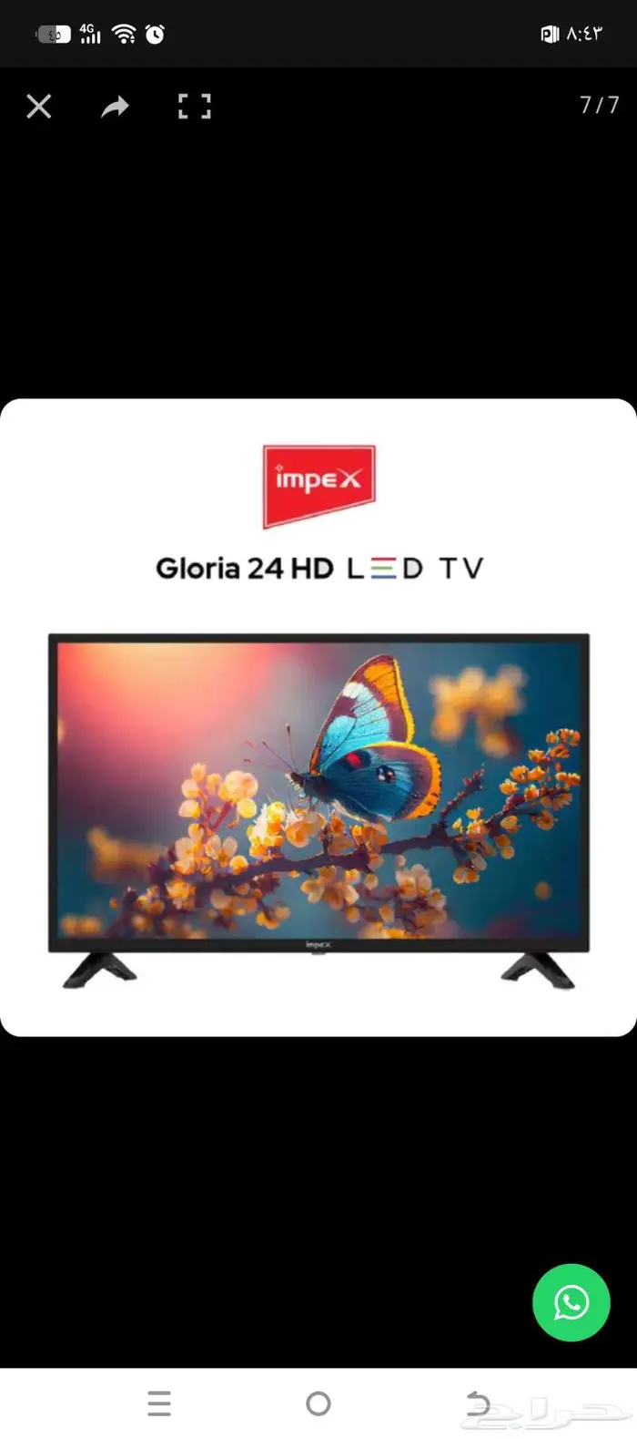 شاشه 24امبكس جديدعاديه 0