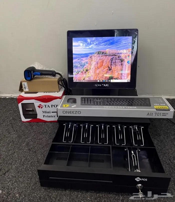 كاشير كمبيوتر شاشه لمس كامل ب 1150ريال 0