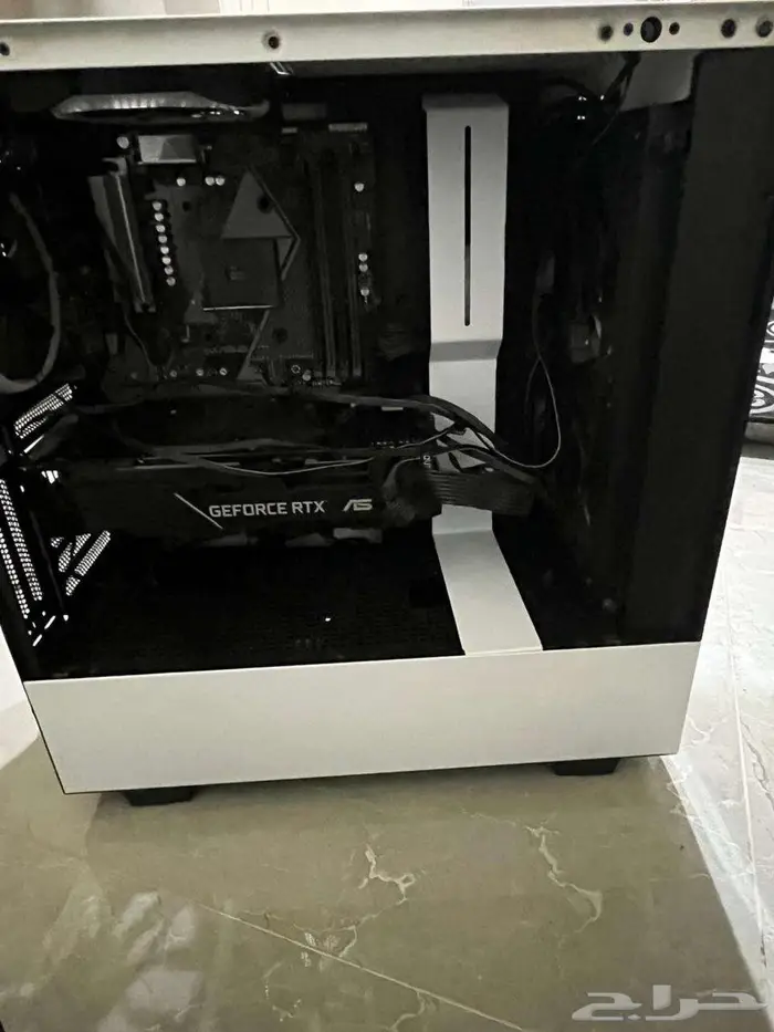 كيس ابيض NZXT H510i Eite وقطع بي سي متفرقة للبيع 2
