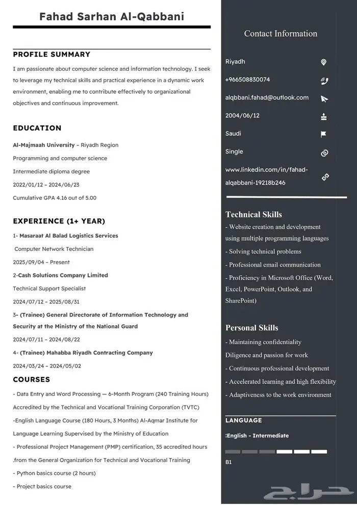 سيرة ذاتية cv 0