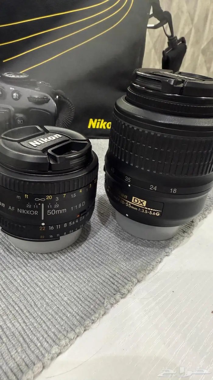 كاميرا نيكون d5100 وعدسة كاميرا وعدسة عزل 0