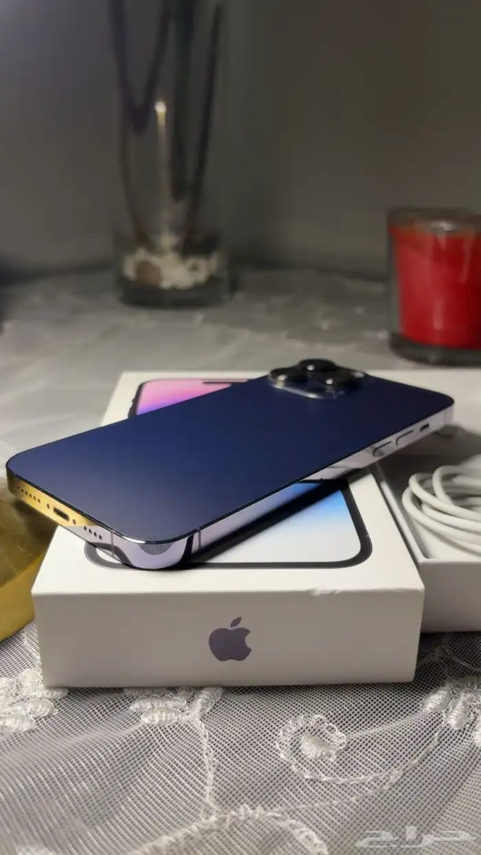 ايفون 14 برو ماكس بنفسجي نظيف جدا  256g 2