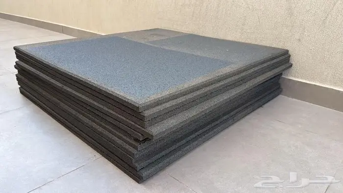 12 حبة بلاط مطاطي من ابيات متر   متر 0