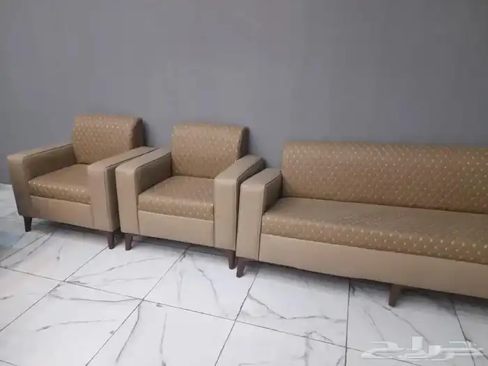 كنب جلد مكتبي كل ألوان و موديلات أمريكي ملكي متوفر 6