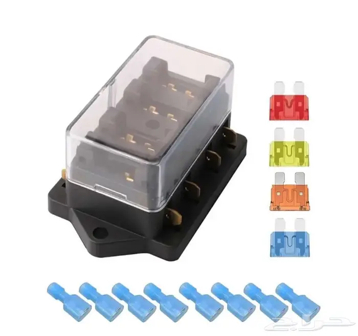 علبة 4 فيوزات للسيارات والقوارب 0