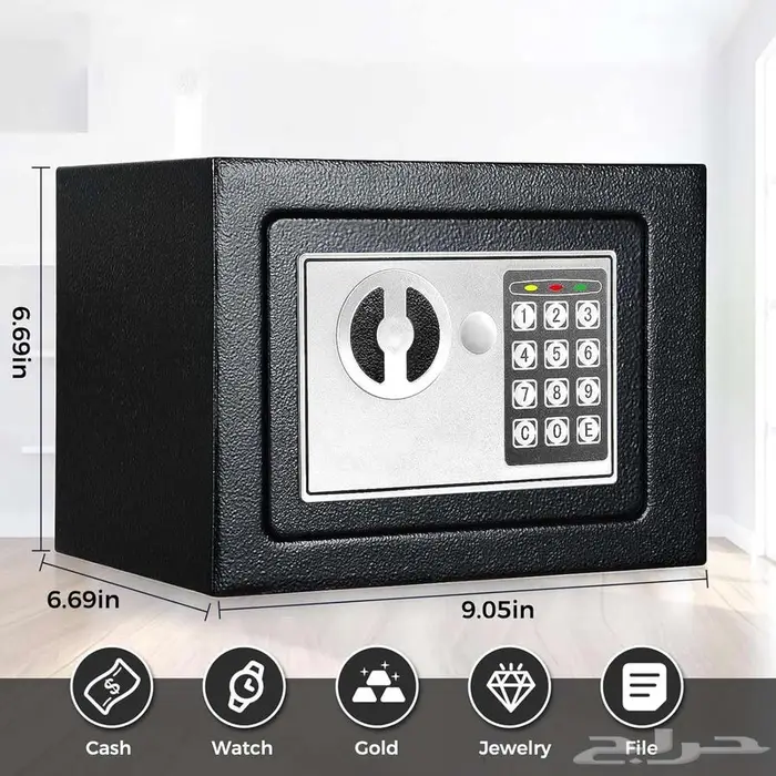 خزنة صندوق أمان إلكتروني معدني قوي بضمان عام 4