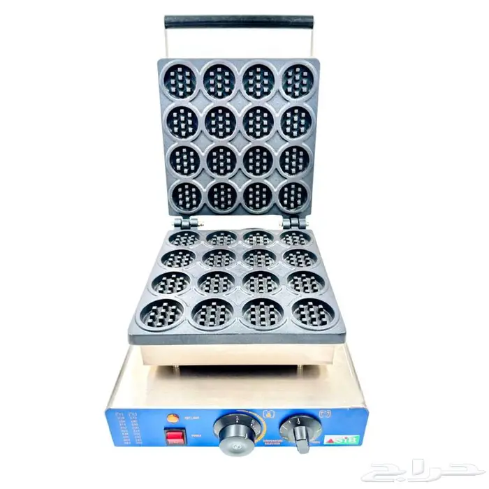 صانعة الوافل 16 دائرة مع غطاء علوي 0