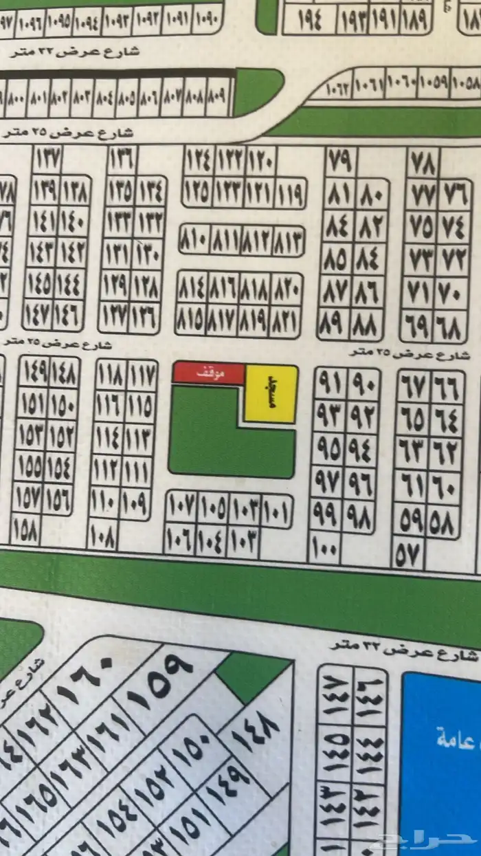 ارض سكنيه مساحه 450 على حديقه وقريب جامع 0