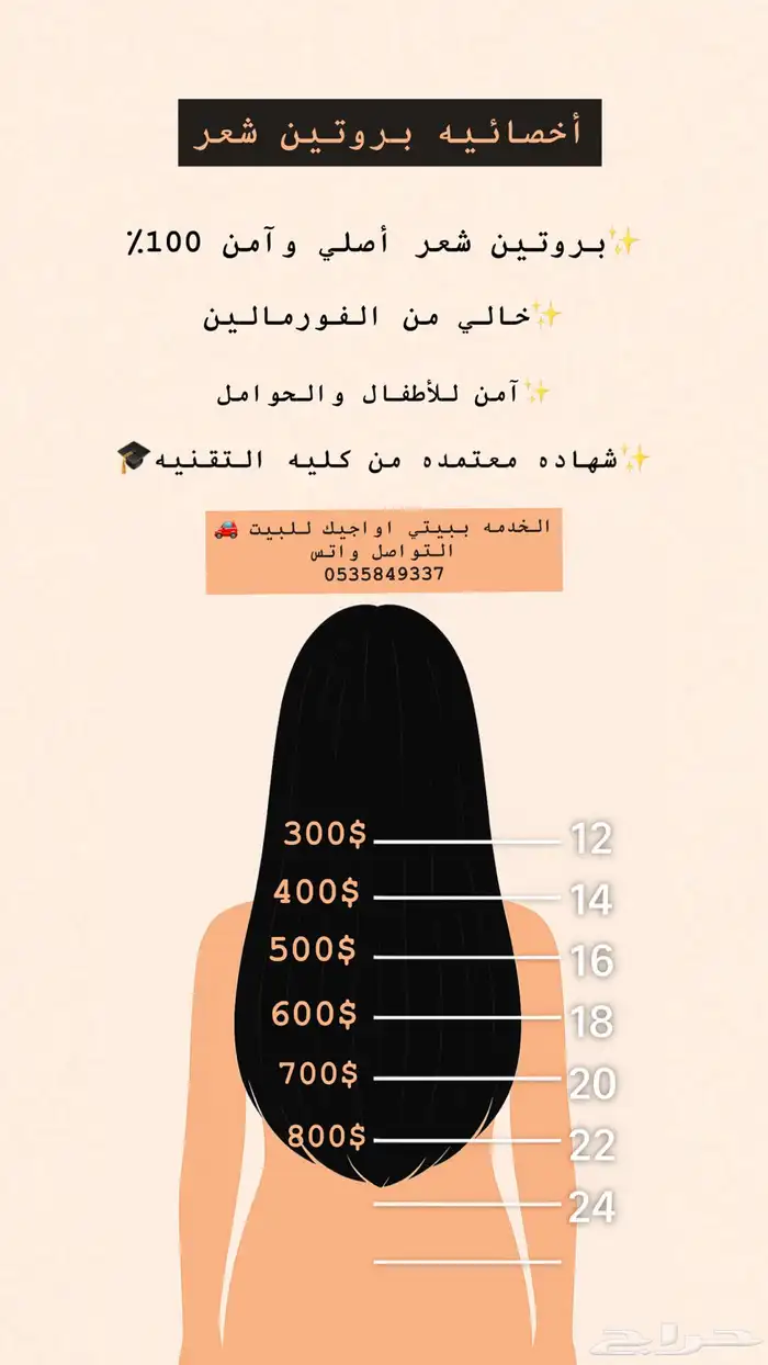 بروتين شعر آمن 0