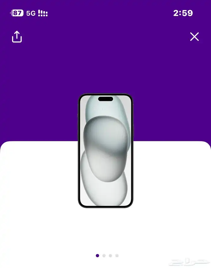 جوال ايفون15 لون اسود 128 جيجا كرتون جديد 1