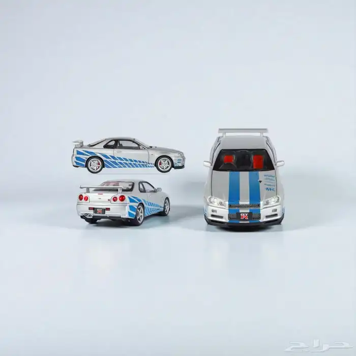 مجسم سكاي لاين معدني GT-R R34 1 18 1