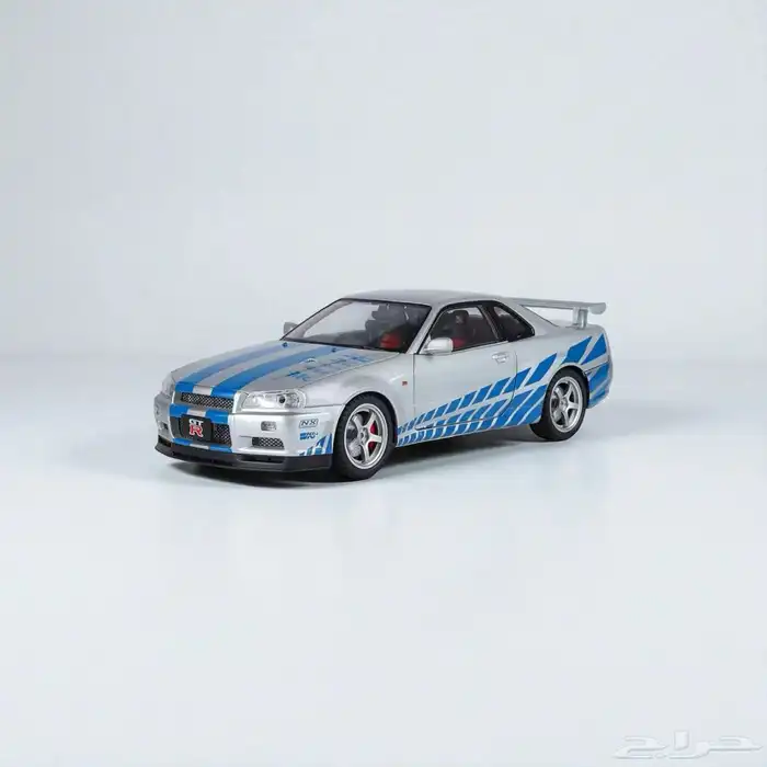مجسم سكاي لاين معدني GT-R R34 1 18 0